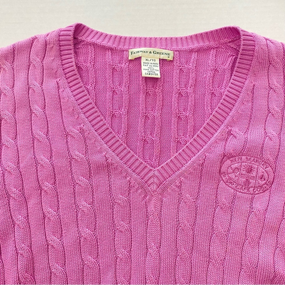 Fairway & Greene Pullover Cable Knit Sweater
 Excellent Condition PIMA COTTON !